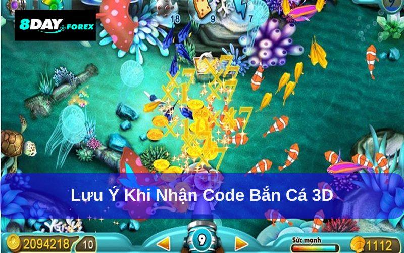 Cần nhập chuỗi ký tự code bắn cá 3D chính xác