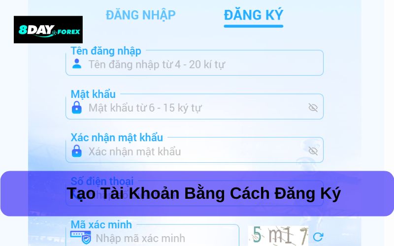 Tạo tài khoản bằng cách đăng ký