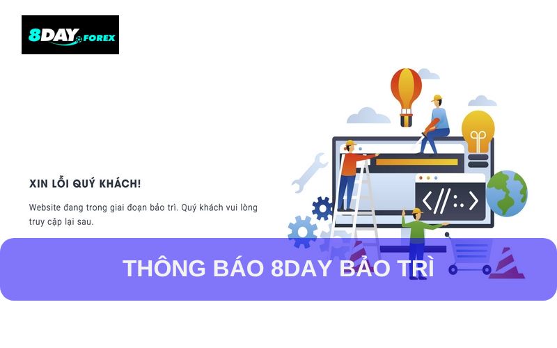 Thông báo trang 8DAY bảo trì