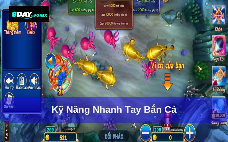 Trau dồi kỹ năng nhanh tay bắn cá