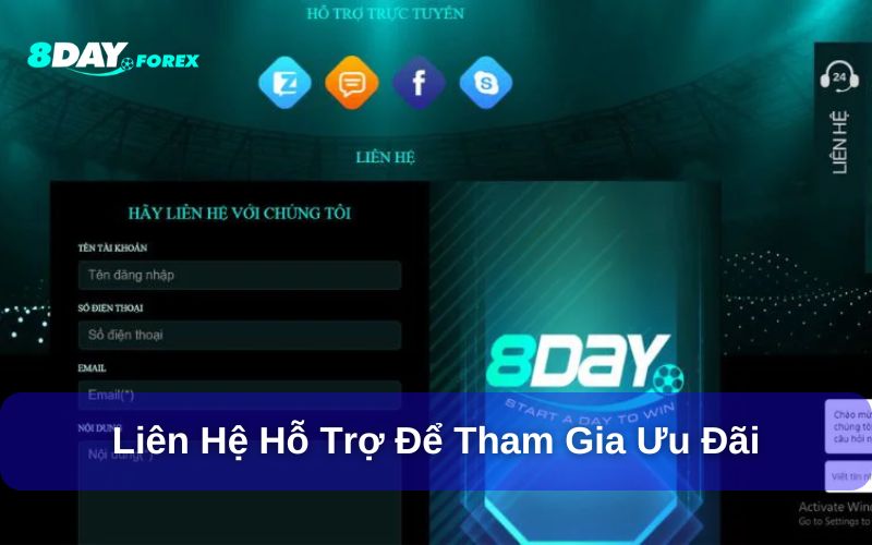 Hãy liên hệ hỗ trợ khi cần tham gia ưu đãi