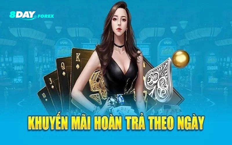 8Day khuyến mãi hoàn trả cho các trò chơi casino trực tuyến áp dụng quanh năm