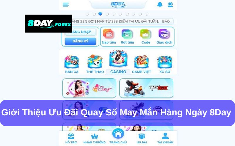 8Day quay số may mắn hàng ngày – Cơ hội rinh thưởng rất hấp dẫn