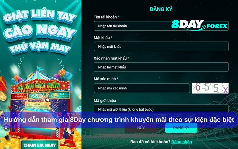 Hướng dẫn tham gia 8Day chương trình khuyến mãi theo sự kiện đặc biệt
