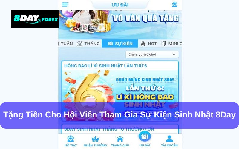 Lì xì hồng bao mừng sinh nhật 8Day 6 tuổi rất hấp dẫn