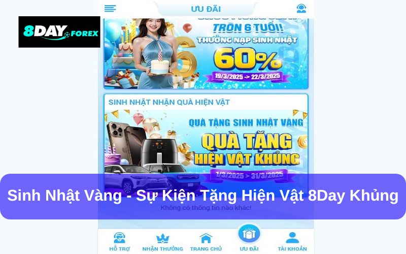 Quà tặng tiền mặt hoặc hiện vật 8Day hấp dẫn với sự kiện đổi điểm