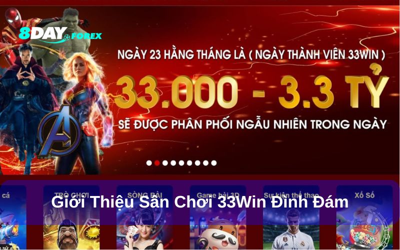 Giới thiệu sân chơi đình đám 33Win